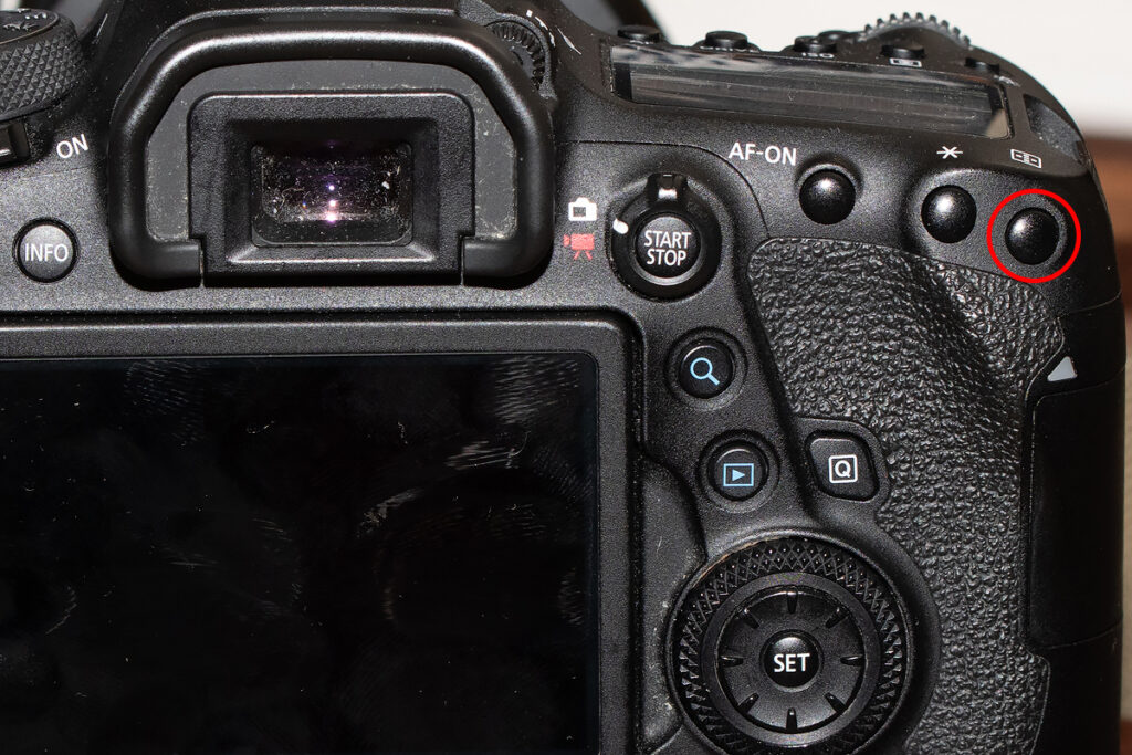 canon 6D II rear af point button
